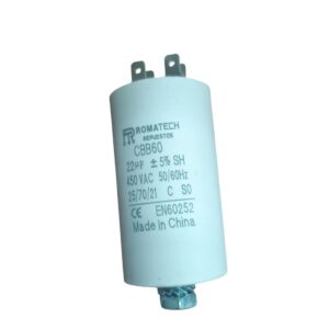 Capacitor 22 MF 450 V 50 - 60 HZ Plástico Con Tuerca